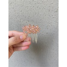 Pearly Handmade (G)Pudra Renk Kristal Mini 4 cm Tarak Toka