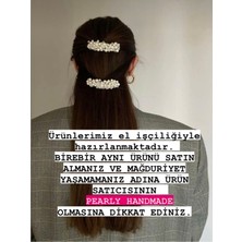 Pearly Handmade Inci Kristal 1 Adet Tarak Toka Nikah, Davet, Sünnet Annesi, Özel Gün Tarak Tokası