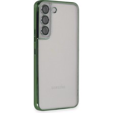 Newface Samsung Galaxy S22 Kılıf Razer Lensli Silikon - Yeşil 327107