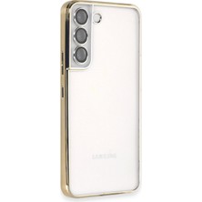 Newface Samsung Galaxy S22 Kılıf Razer Lensli Silikon - Gold 327107