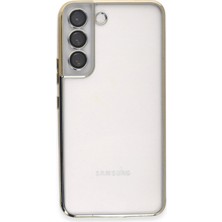 Newface Samsung Galaxy S22 Kılıf Razer Lensli Silikon - Gold 327107