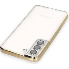 Newface Samsung Galaxy S22 Kılıf Razer Lensli Silikon - Gold 327107