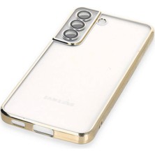 Newface Samsung Galaxy S22 Kılıf Razer Lensli Silikon - Gold 327107