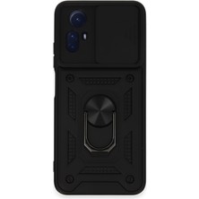 Newface Xiaomi Redmi Note 12S Kılıf Pars Lens Yüzüklü Silikon - Siyah 327107