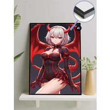 Postermanya Şeytan Devil Anime Kızı Manga Anime Çerçeveli Tablo - Çerçeveli Poster
