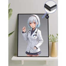 Postermanya Doktor Anime Kızı Manga Anime Çerçeveli Tablo - Çerçeveli Poster