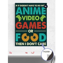 Postermanya Games Food Motto Manga Anime Poster - Afiş - Dekoratif Duvar Posteri
