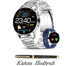 49 mm SK32 Max Amoled Ekranlı Akıllı Saat Kalem Hediyeli Yok 2" - 2.5" Ithalatçı Garantili Gümüş An