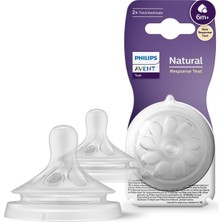 Philips Avent Natural Response 2'li Biberon Emziği, 6 Numara, 6 Ay+