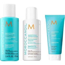 Moroccanoil Smoothing Yatıştırıcı Saç Bakım Seti Şampuan + Saç Kremi + Saç Maskesi 3lü Set