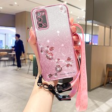 Seashell Digital Samsung Galaxy NOTE20 Için Kadem 5g NOTE20 Case Tpu Glitter Cep Telefonu Strap Rose Altın Telefon Kılıfı (Yurt Dışından)