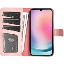 Seashell Digital Samsung Galaxy A25 Için 5g Case Pu Deri Cüzdan Stand Çift Renkli Cep Telefonu Telefon Kılıfı (Yurt Dışından)