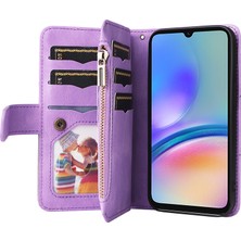 Seashell Digital Samsung Galaxy A05S Için 4g Kasa Manyetik Deri Stand Işık Ekleme Cüzdanı Telefon Kılıfı (Yurt Dışından)