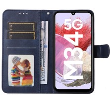 Seashell Digital Samsung Galaxy Için F34 5g M34 5g Şok Geçirmez Telefon Kabuğu Buzağı Dokusu Pu Deri Cüzdan Stand Telefon Kılıfı (Yurt Dışından)