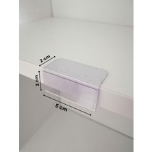 Şeffaf Etiket Pvc Etiketlik Raf Önü Dik Yapışkanlı 5x2 cm Vitrin Etiketliği Siperlikli Etiketlik Isimlik