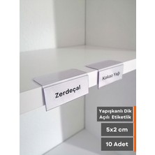 Şeffaf Etiket Pvc Etiketlik Raf Önü Dik Yapışkanlı 5x2 cm Vitrin Etiketliği Siperlikli Etiketlik Isimlik