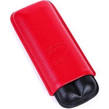 Parmida Deri Puro Kılıfı 2'li - Seyahat Humidoru Kırmızı/siyah