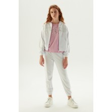 Tyess Kız Çocuk Beyaz Eşofman Üstü