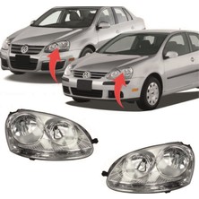 Ns Nilser Auto Parts Ns Vw Golf 5 Jetta Sağ-Sol Takım Far Lambası Içi Nikelaj 05-11