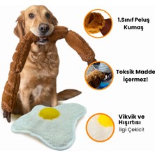 Havhav Kahvaltı Keyfi Köpek Peluş Oyuncak Seti 2 Adet Ses Çıkaran Köpek Çekiştirme Oyuncakları