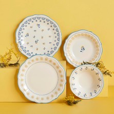 Bella Maison Mabel Stoneware 48 Parça 12 Kişilik Yemek Takımı Mavi