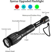 Dgspirit Ha Teleskopik LED El Feneri Şarjlı Kamp Flaş Işığı Mini Zumlanabilir Torch-Blackt6 Üst Seviye VERSION13.4*3.8*2.6CM (Yurt Dışından)