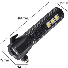 Dgspirit Cob LED El Feneri Torch Cob Flaş Işığı Acil Araç Emniyet Çekiç Kamp Için Çalışma Işığı (Yurt Dışından)