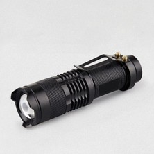 Dgspirit 2000 Lümen Güçlü Taktik Mini El Feneri Taşınabilir LED Kamp Lambaları 3 Mod Ayarlanabilir Zumlanabilir Odak Torch Işık Fenerler (Yurt Dışından)