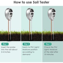 Xiaxiaoer 2pc Ph Ölçer, Higrometre 3'ü 1 Arada Test Cihazı, Nem, Işık ve Ph Testi, Test Kiti, Ev/bahçe/çiftlik Için Uygun (Yurt Dışından)