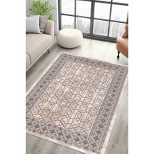 Efor Halı Lynosse Bej Gri Halı Yumuşak Oturma Odası Salon Çocuk Odası Mutfak Halısı P1143 120 x 180