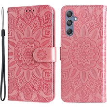 Seashell Digital Samsung Galaxy F34 5G/M34 5g Çizgiye Dönüş Ayçiçeği Pu Deri Pink Telefon Kılıfı (Yurt Dışından)