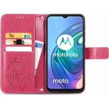 BDT Market Motorola Moto G30 Deri Kılıf Kapak Kapak Kısa Kayış Zarif (Yurt Dışından)