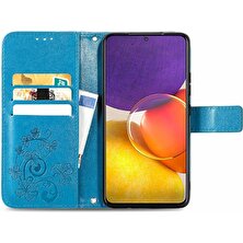 BDT Market Samsung Galaxy A82 5g Için Kılıf Deri Kılıf Kapak Kapak Kısa Kayış Dört (Yurt Dışından)