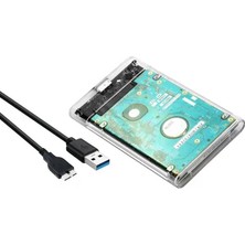 Concord C703 USB 3.0 Şeffaf Kasa Hardisk Kutusu 2.5 Inç Sata/hdd/ssd Uyumlu