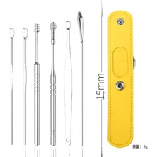 Mingming Shop Sarı Stil Et Kulak Temizleyici Kulak Kiri Temizleme Aracı Earpick Küret Yeniden Kullanılabilir Kulak Temizleme Balmumu Sökücü Bahar Kaşık Kulak Temizleme Çubuğu Temizleyici (Yurt Dışından)