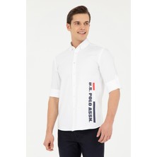 U.S. Polo Assn. Erkek Beyaz Uzun Kollu Gömlek 50283772-VR013