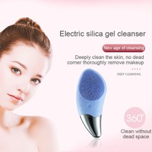 Mingming Shop Mavi Stil Ultrasonik Yüz Temizleme Elektrikli Silikon Yüz Temizleyici Masaj Yüz Derin Gözenek Yüz Temizleme Fırçası Sonic Clean Cihazı (Yurt Dışından)