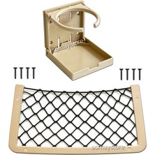Goldsea Tekne Seti 1 Adet Katlanır Bardaklık 1 Adet Eşya Filesi 32X17CM Bej
