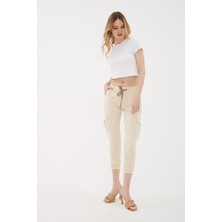 Fashion Friends Yüksek Bel Regular Fit Jogger Kargo Pantolon Pantolon 24Y0311K1