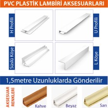 Ser Mimar Sermimar Pvc Plastik Lambiri Aksesuarı Kahve Süslü Köşe Profili 1,5m x 2 Adet
