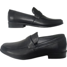 Golden Erkek Siyah  Deri Düz Klasik Şık Ayakkabı GLDNPS11