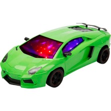 Toysan 1:12 Night Racer 3D Işıklı Uzaktan Kumandalı USB Şarjlı Araba 35 Cm. - Yeşil