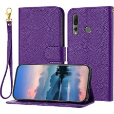 Manyi Mall Telefon Kılıfı Için Huawei Y9 Başbakan 2019 Litchi Desen Flip Folio Pu Deri (Yurt Dışından)