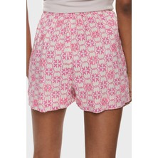 Pinko Pamuklu Yüksek Bel Regular Fit Müslin Short Kadın Short 103192A1Q1DN3