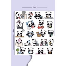 Liyacraft Panda Çoklu Sticker Seti Planner Ajanda Bullet Journal Için Uygun Set