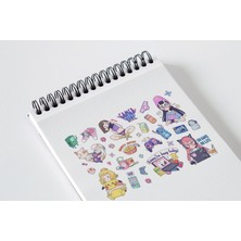 Liyacraft Gamer Girl Planlayıcı Sticker Seti Planner Ajanda Bullet Journal Için Uygun Set