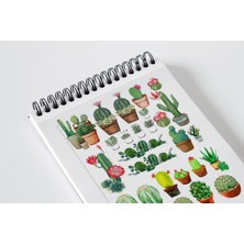 Liyacraft Kaktüs Sticker Seti Planner Ajanda Bullet Journal Için Uygun Set