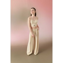 ROMAN Palazzo Çift Pileli Pantolon Bej Y2412009_024