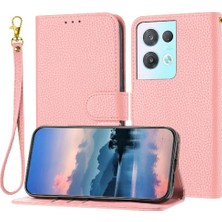 MY Boutique1 Oppo Phone 8 Pro Için Telefon Kılıfı Cüzdan Flip Folio Litchi Desen Pu Deri (Yurt Dışından)