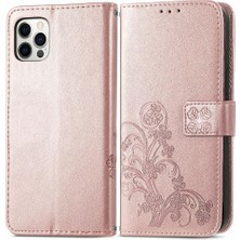 MY Boutique1 Iphone 12 Flip Kapak Dört Yapraklı Yonca Zarif Iş Kısa (Yurt Dışından)